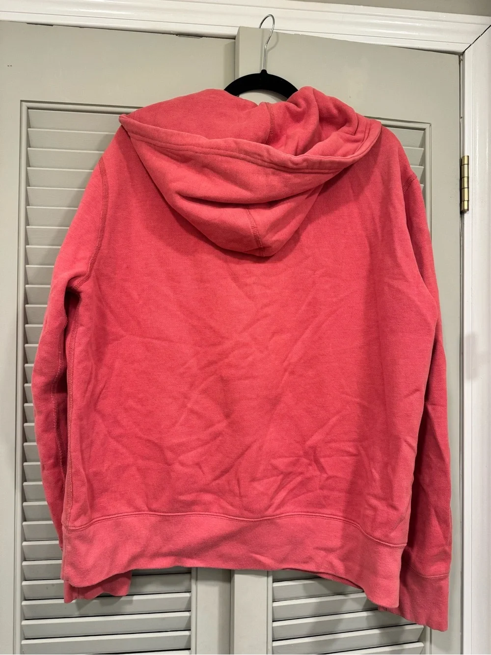 Vintage J. Crew Coral Half-Zip Hoodie Sweater